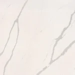 صفحه کابینت کوارتز شیری با رگه خاسکتری رگه‌دار