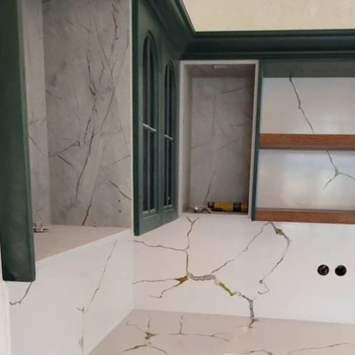 دیوار آشپزخانه سنگی