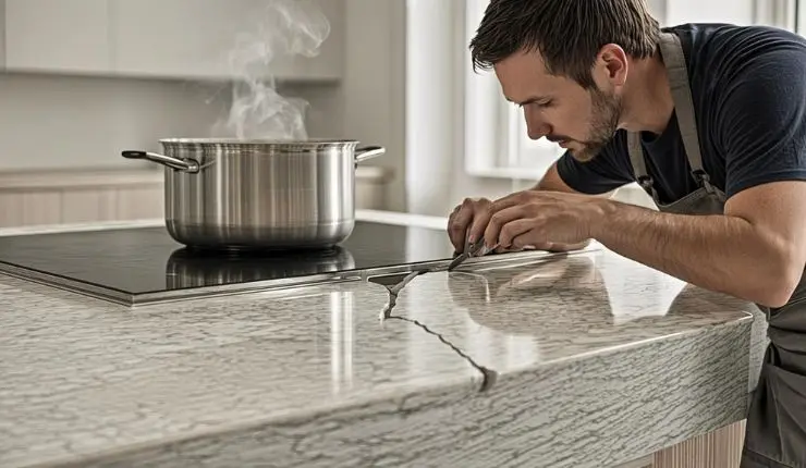 ترک خوردن صفحه کابینت؛ علت، روش ترمیم و زمان تعویض
